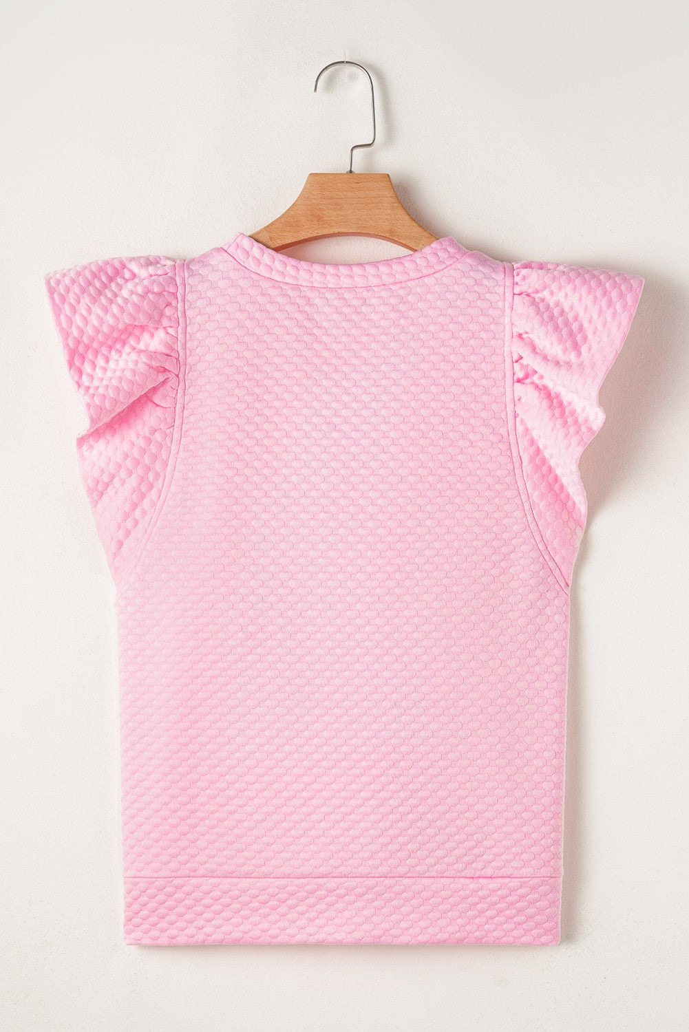 Textured Ruffle Sleeve Top