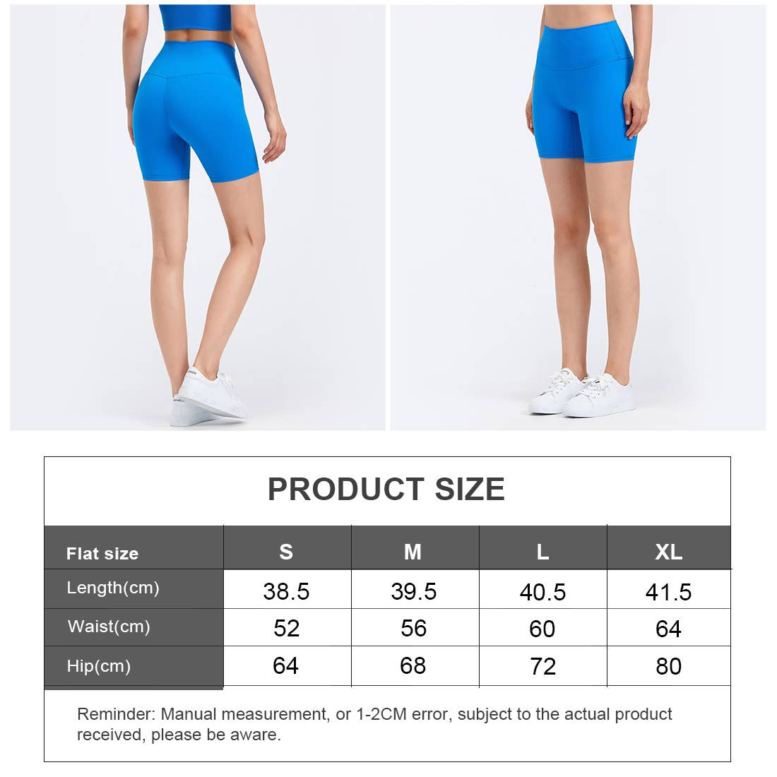 High-Waisted Stretch Biker Shorts