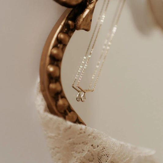 Harper Diamond Teardrop Necklace
