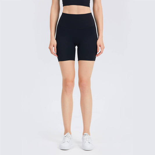 High-Waisted Stretch Biker Shorts