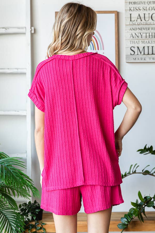 Solid Textured Lounge Set