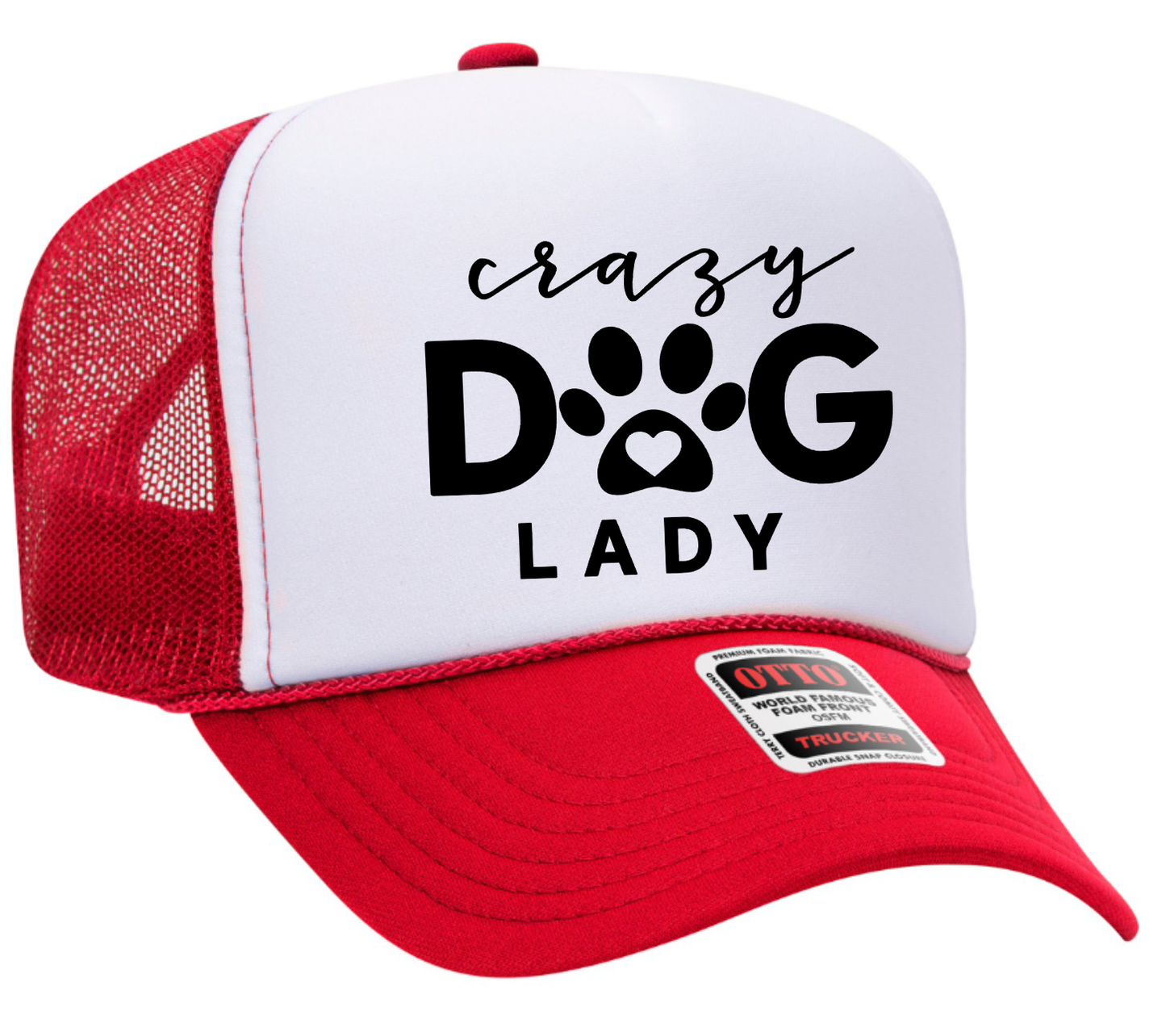 Crazy Dog Lady Adult Otto Foam Trucker Hat
