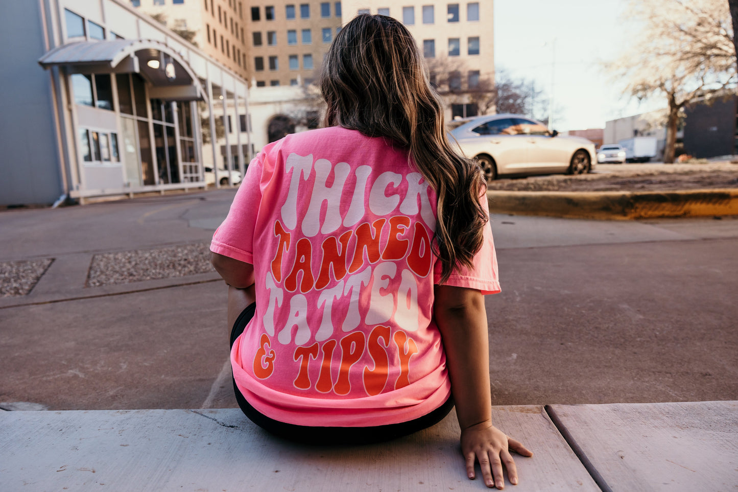 Thick, Tanned, Tatted, and Tipsy Graphic Tee