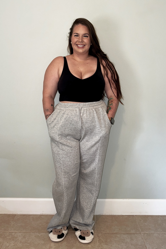 Wide-Leg Drawstring Sport Pants